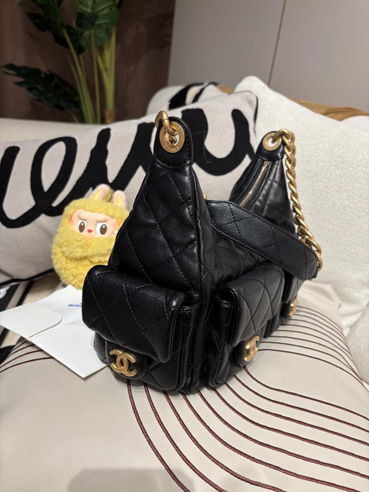 Chanel 25 Hobo Bag 黑金 100%Authentic,95%new ✅收據✅晶片✅塵袋✅盒