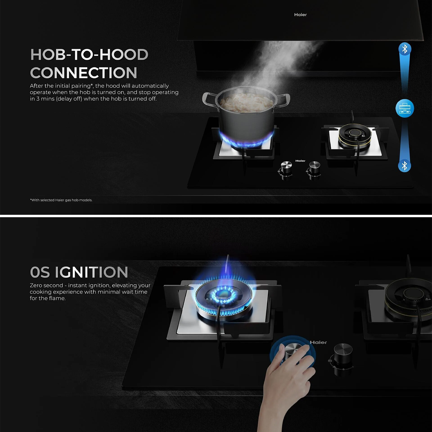 Haier 2-Burner Built-in Gas Hob (HC-Q68266B)