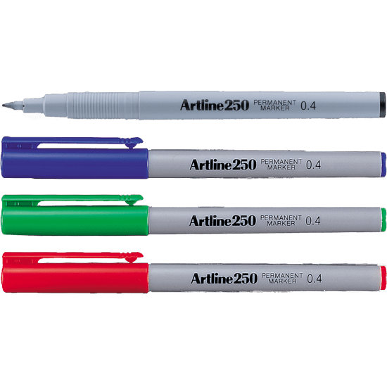 Artline/Permanent Marker Pen/Pen Marker Kekal/Writing Pen/250/0.4mm