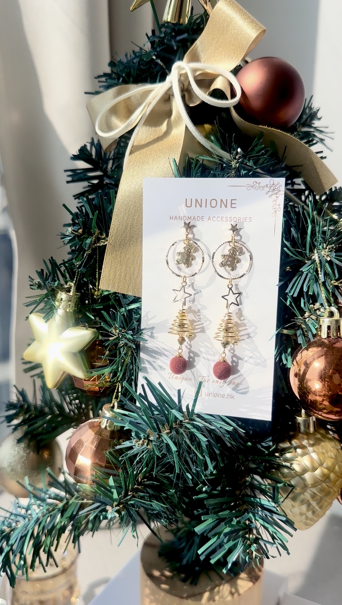 旋轉薑餅人耳環🎅🌟