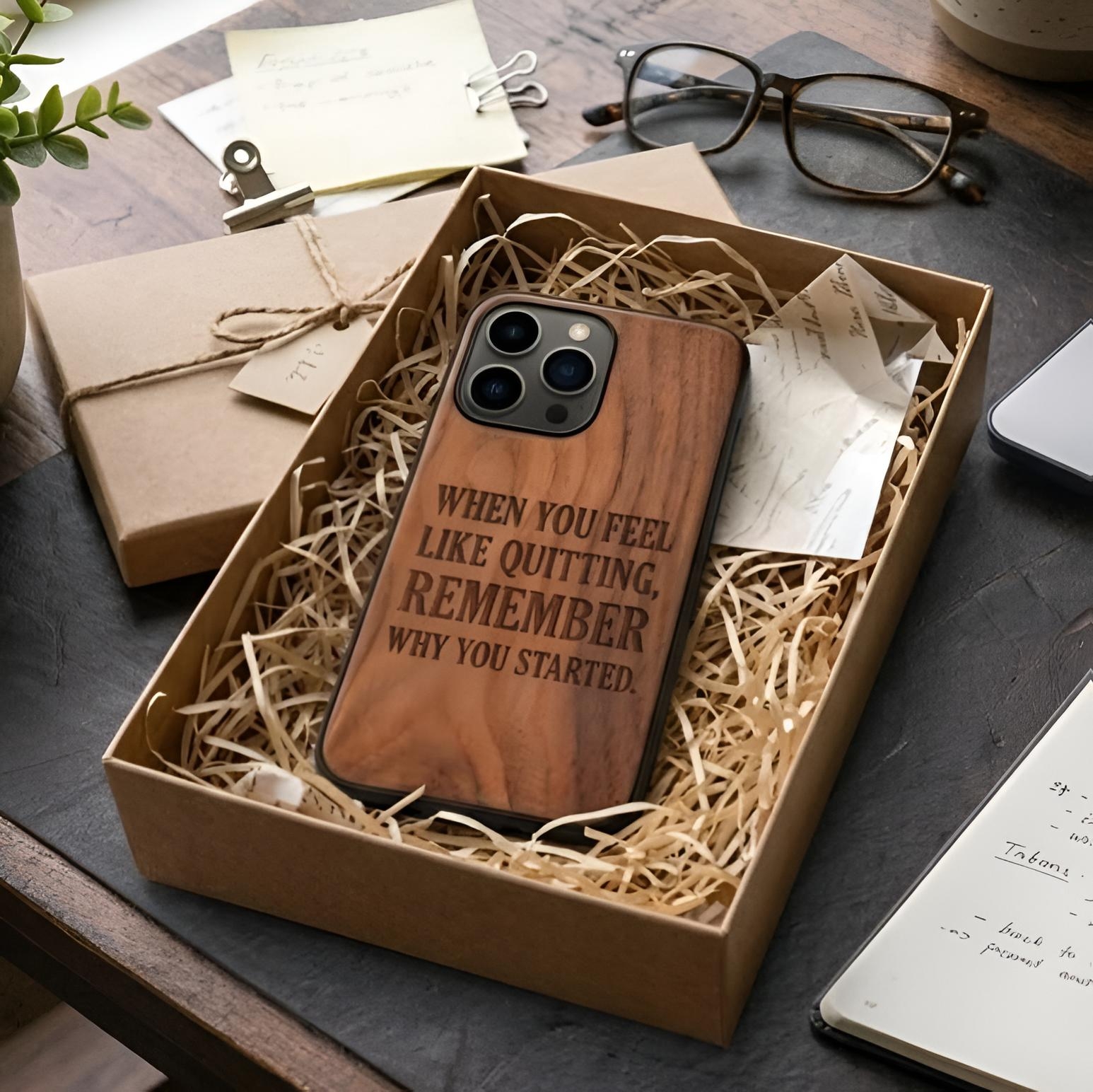 【專屬刻字】HONGKONGER 黑胡桃木電話殼 (Walnut Wood Case) - 支援 MagSafe | 防摔保護