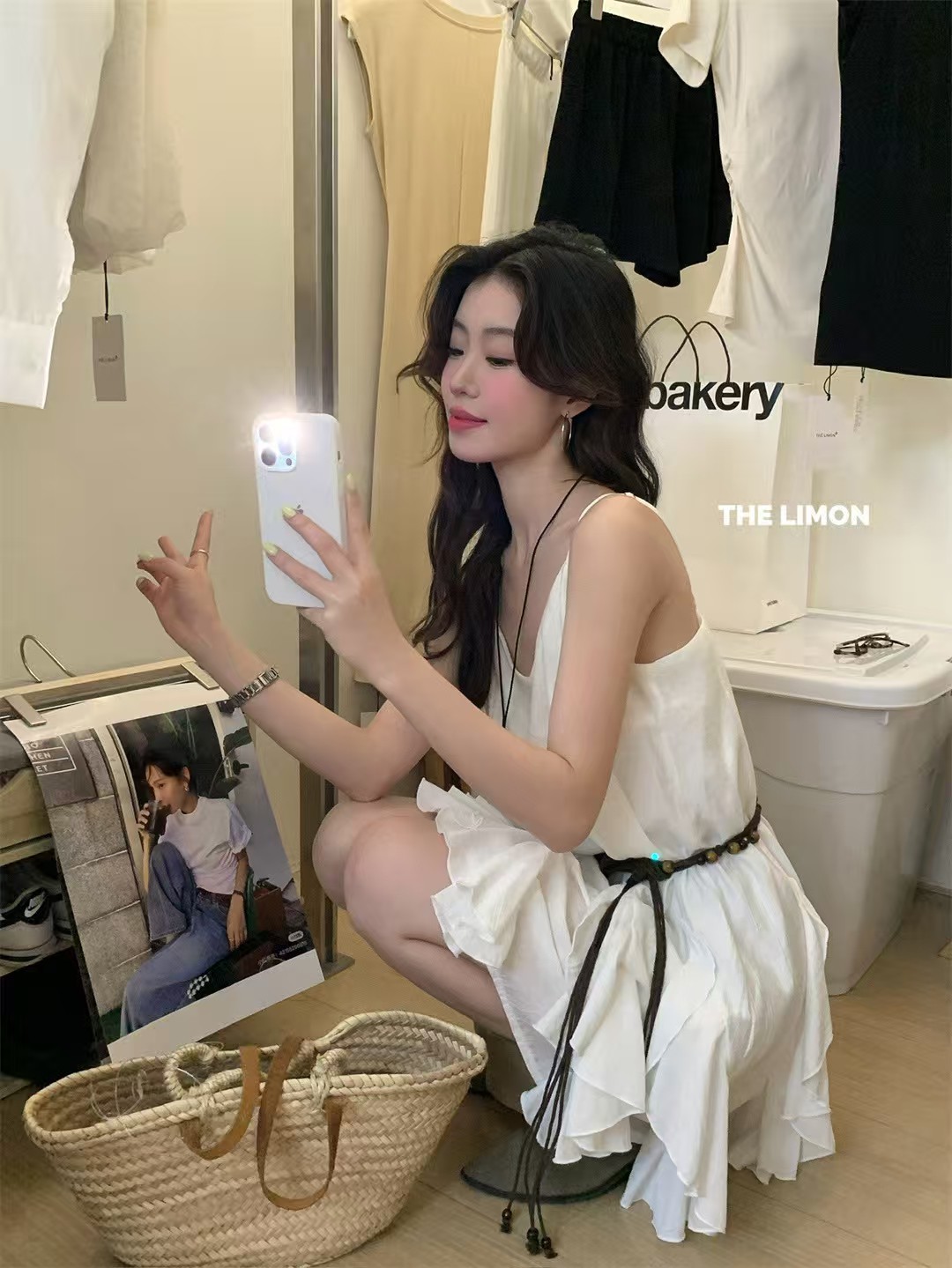 4270 “Coquette White Slip Dress”白月光度假吊带裙