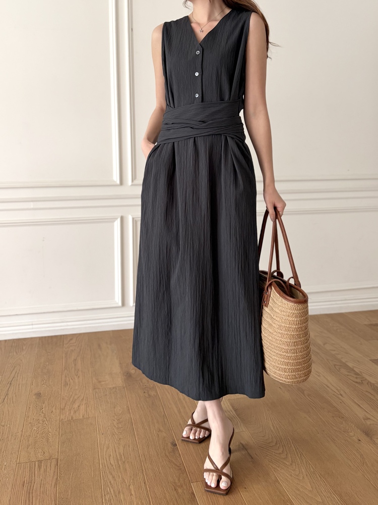 Arya Two-Way Textured Dress (Charcoal)