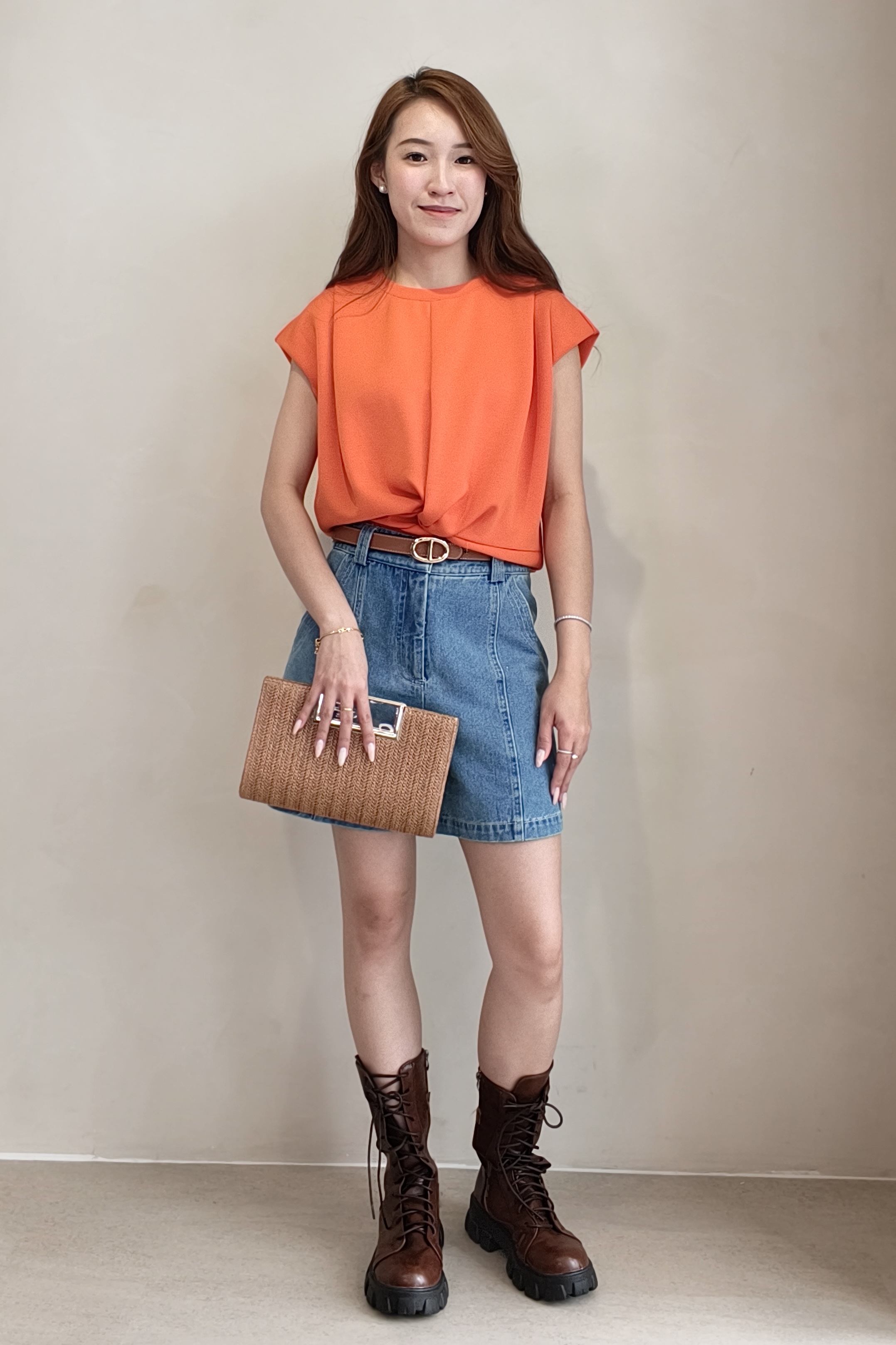 MF240605 Front Twist Cap Sleeve Top