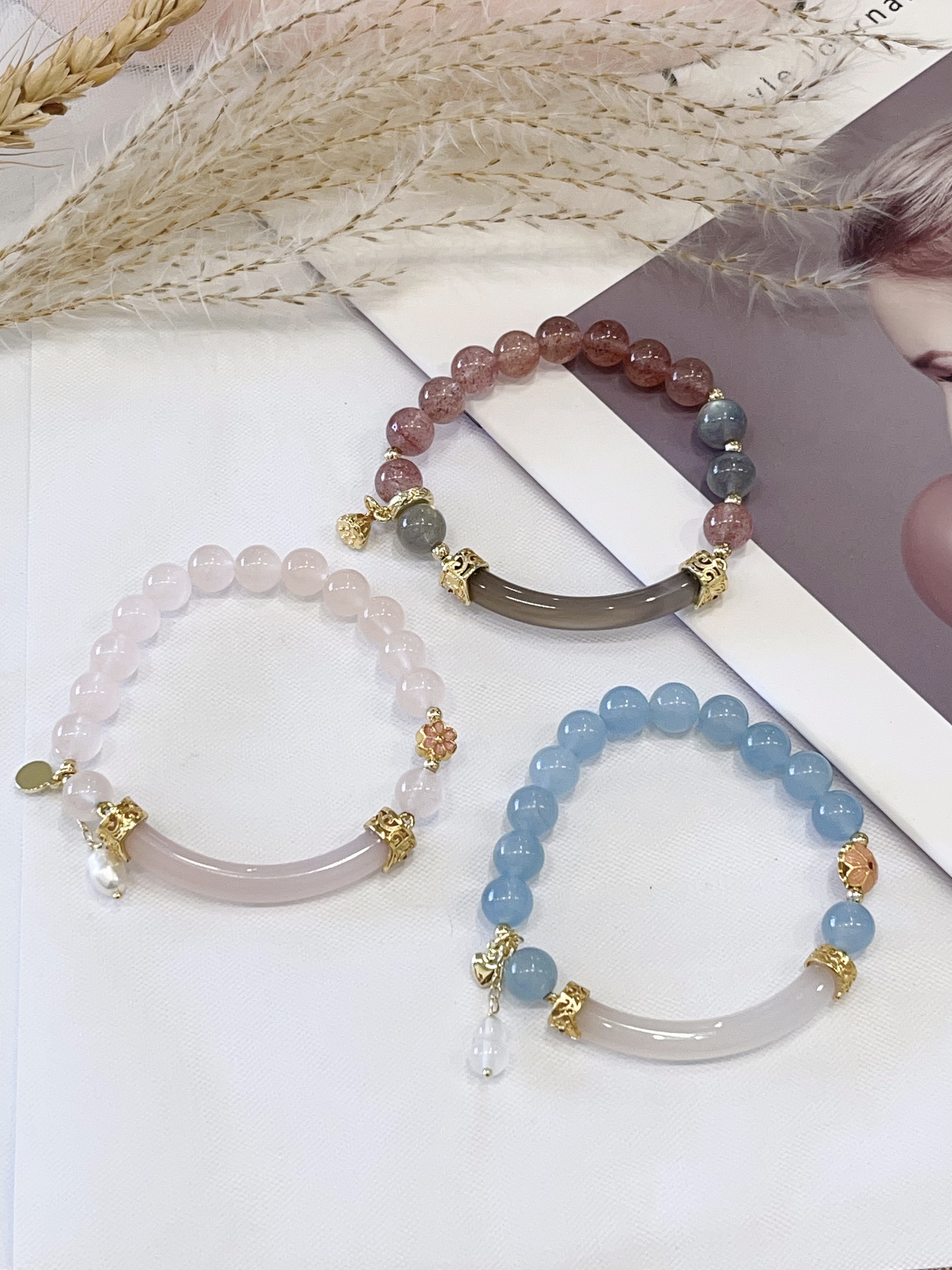 🌿 新中式半镯水晶手串 Bangle Bracelet ｜8mm