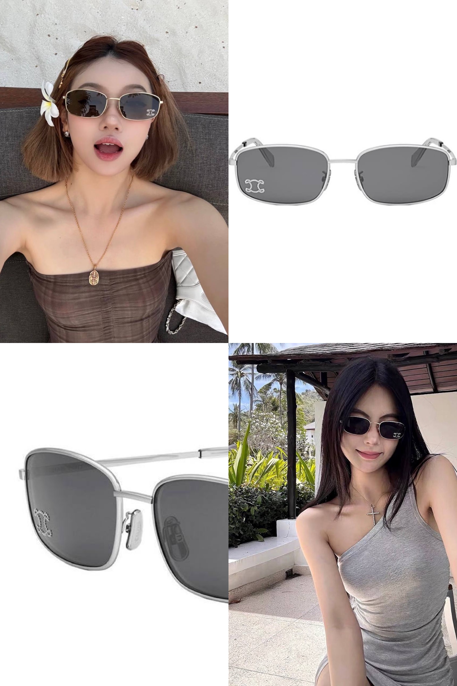 折扣✨訂貨📮Celine 閃石logo 銀框太陽眼鏡可以影 OOTD ~ ✨
