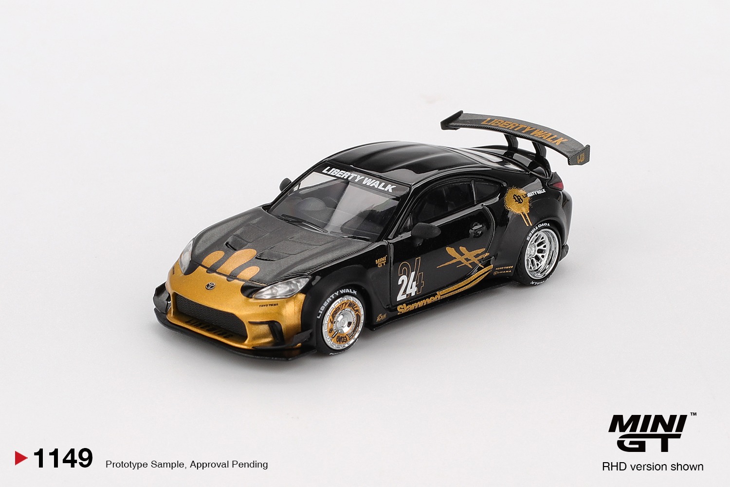 Mini GT 1/64 Toyota GR86 LB★Nation Black / Gold - MGT01149-R