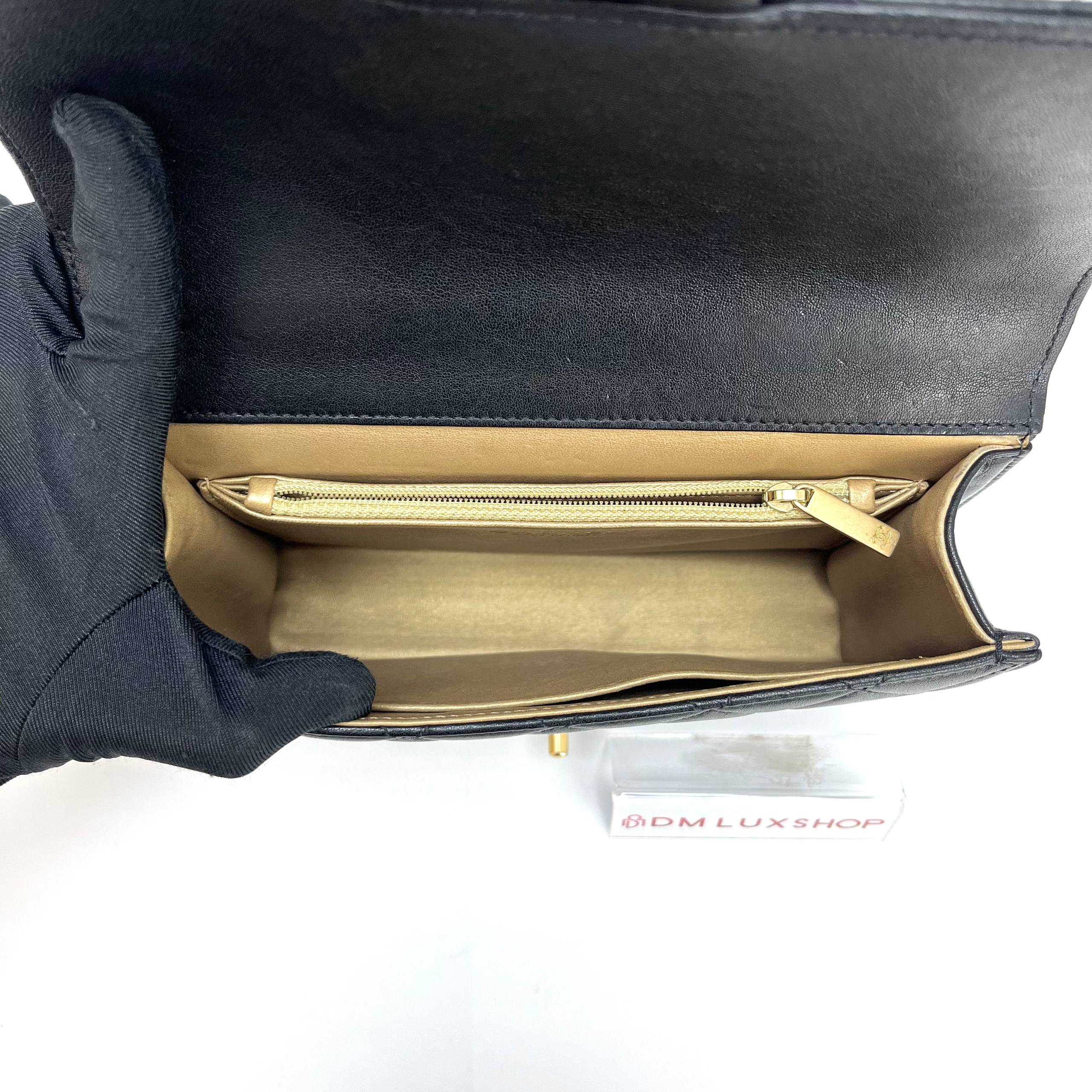 Chanel Black Chic Pearl Flap Bag Small GHW (Serial 28, Y: 2019)