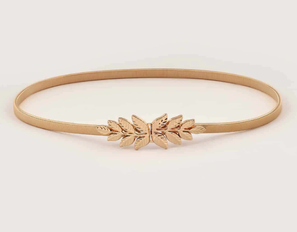 Elegant Style Metal Buckle Skinny Belt 