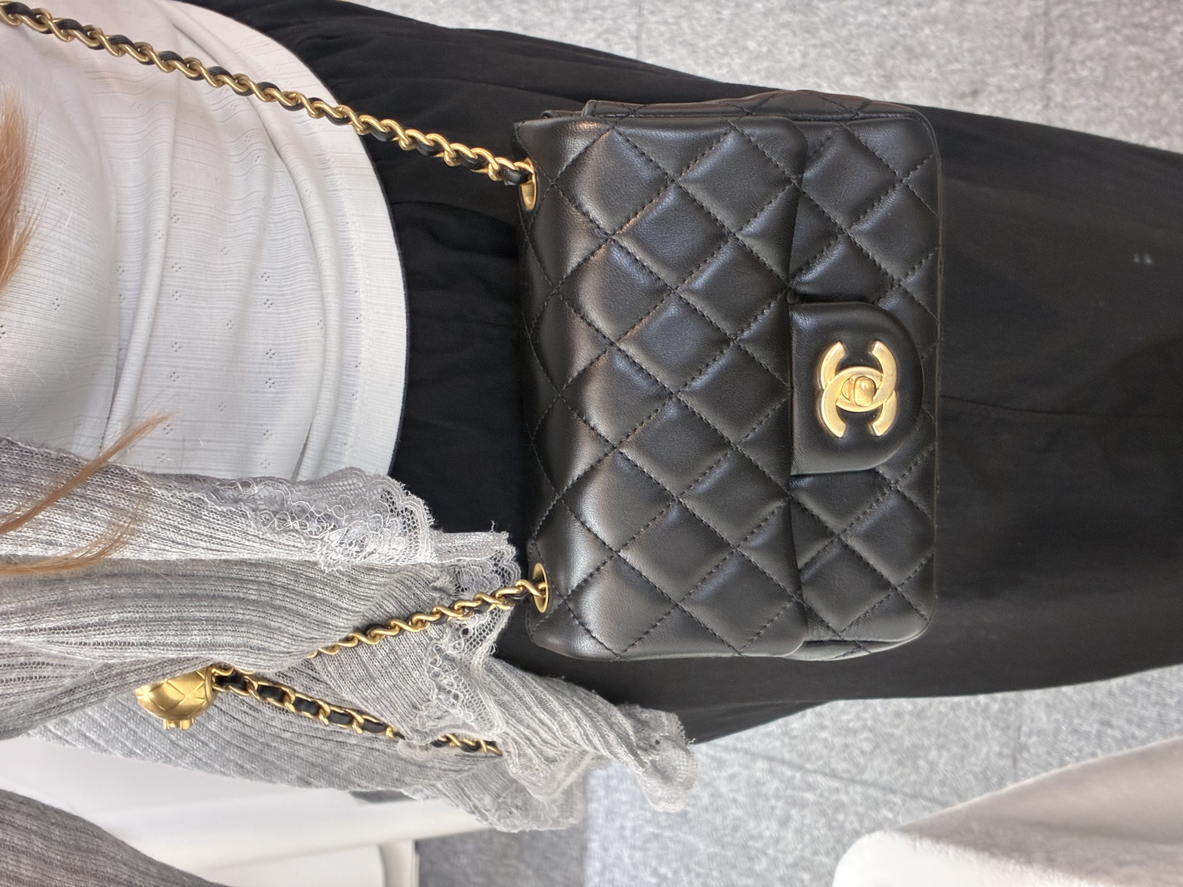 Full set Chanel淡金扣金球Mini
