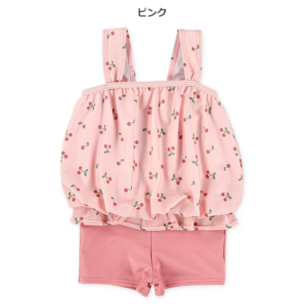 🇯🇵預訂 日本直送🇯🇵兩色吊帶櫻桃印花連身泳衣