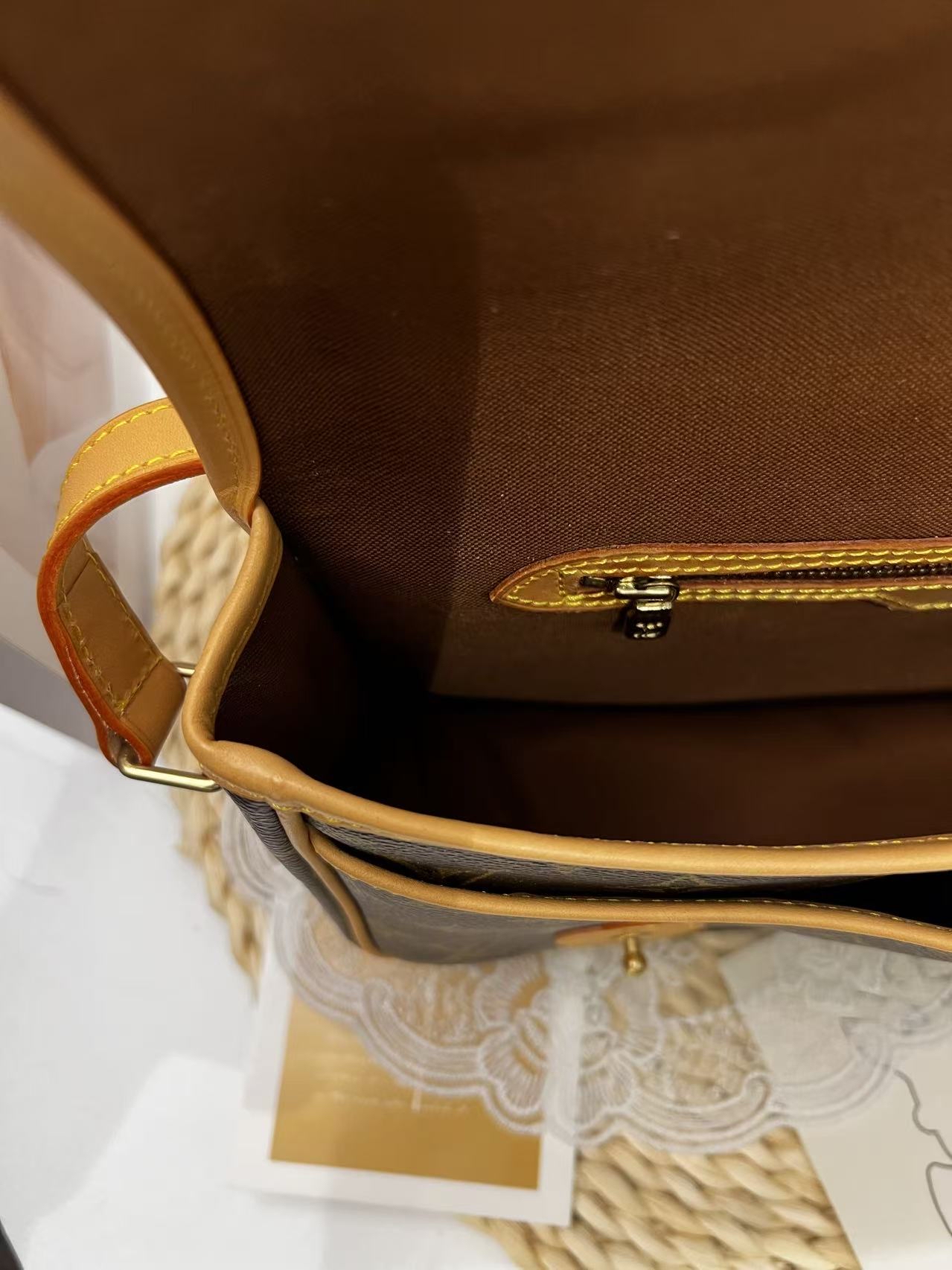 LV Monogram Satchel Messenger