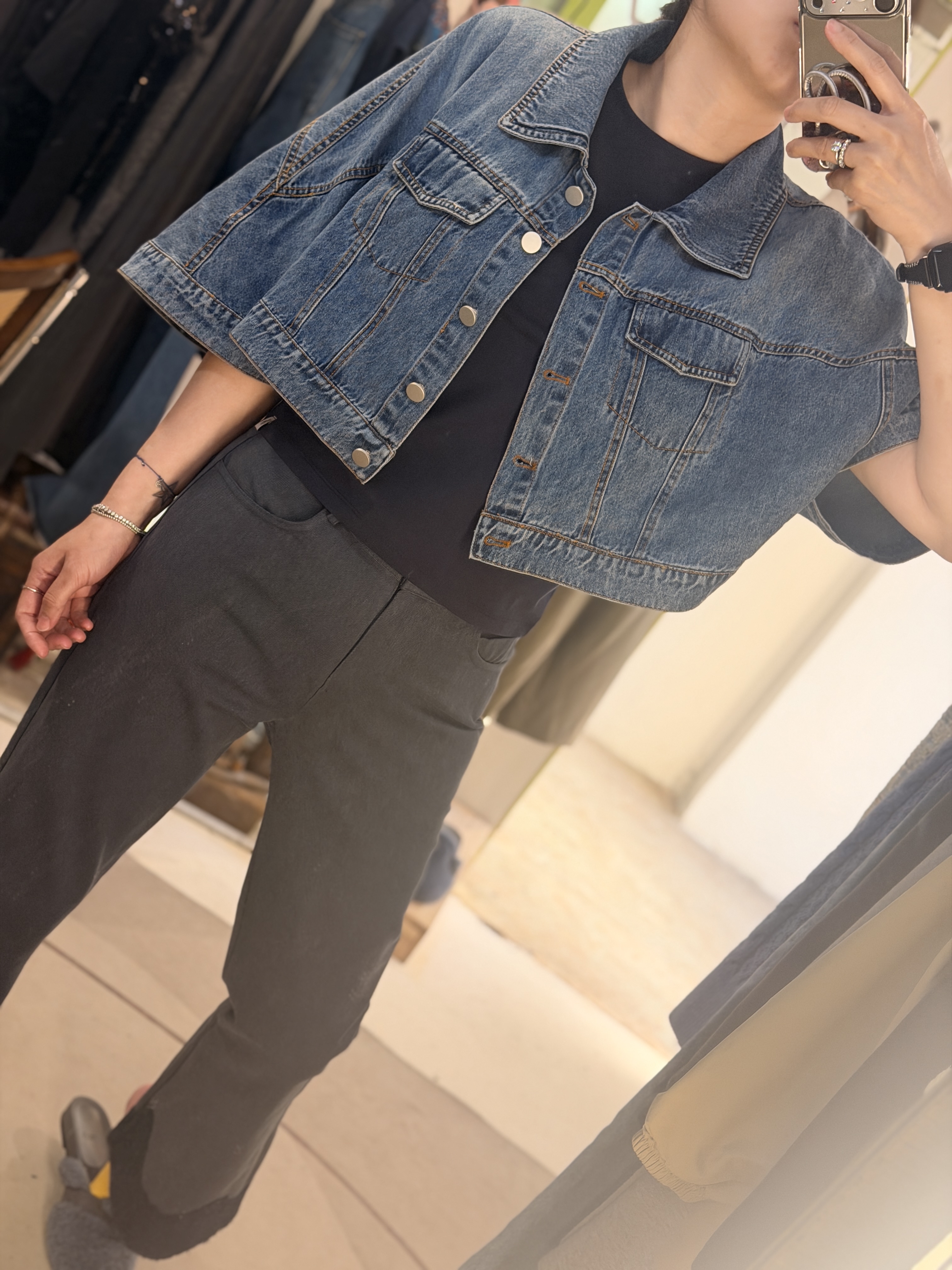Cape denim jacket
