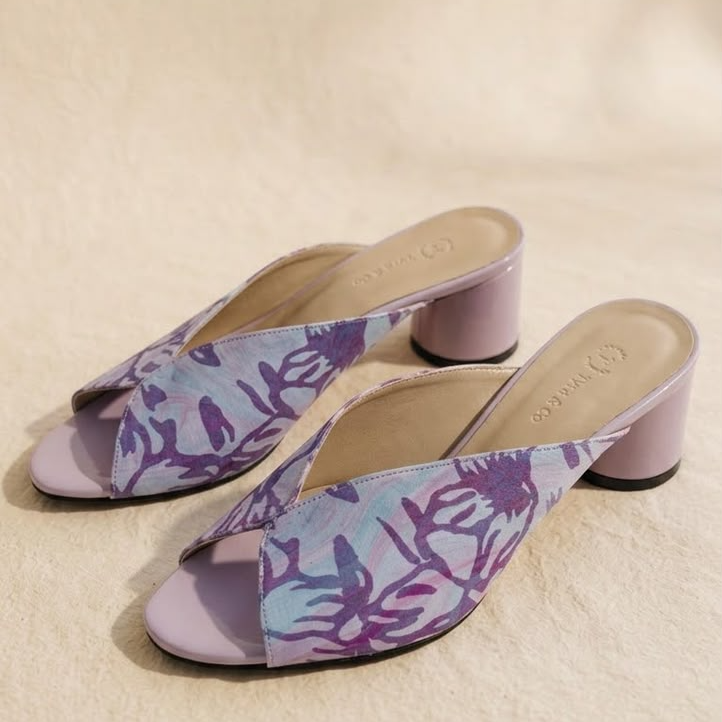 7932 - Suria Petal Mule Batik Heels