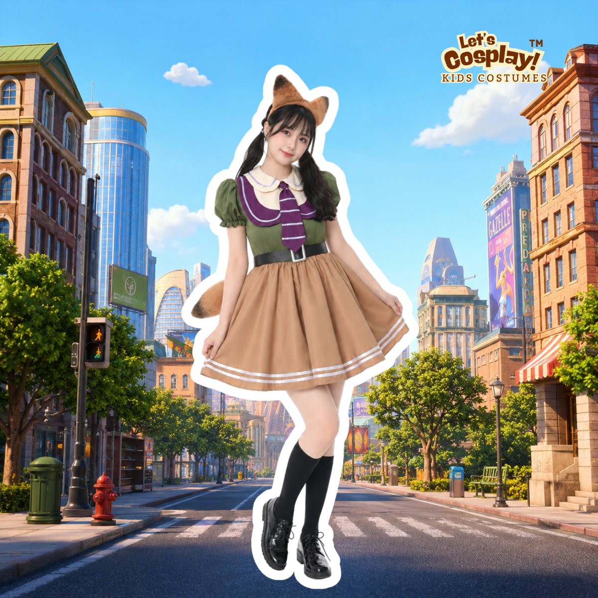 Zootopia Nick Judy Costume  for adult 優獸大都會 阿力朱迪 成人女裝｜Disney Zootopia 狐狸阿力主題服裝｜萬聖節｜動漫展｜香港現貨