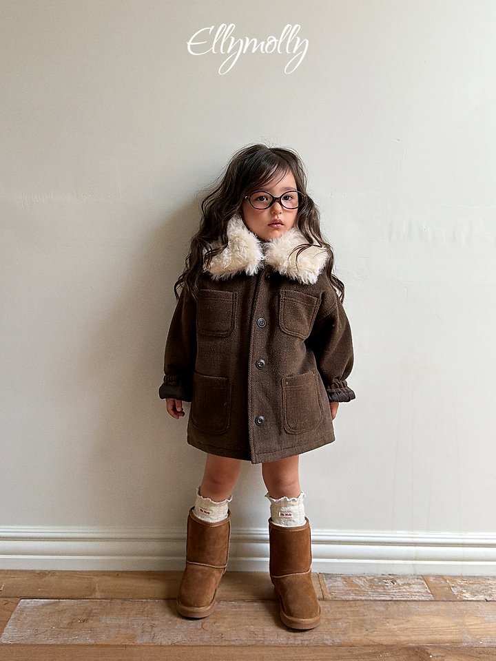 Ellymolly | Fluffy Wool Coat