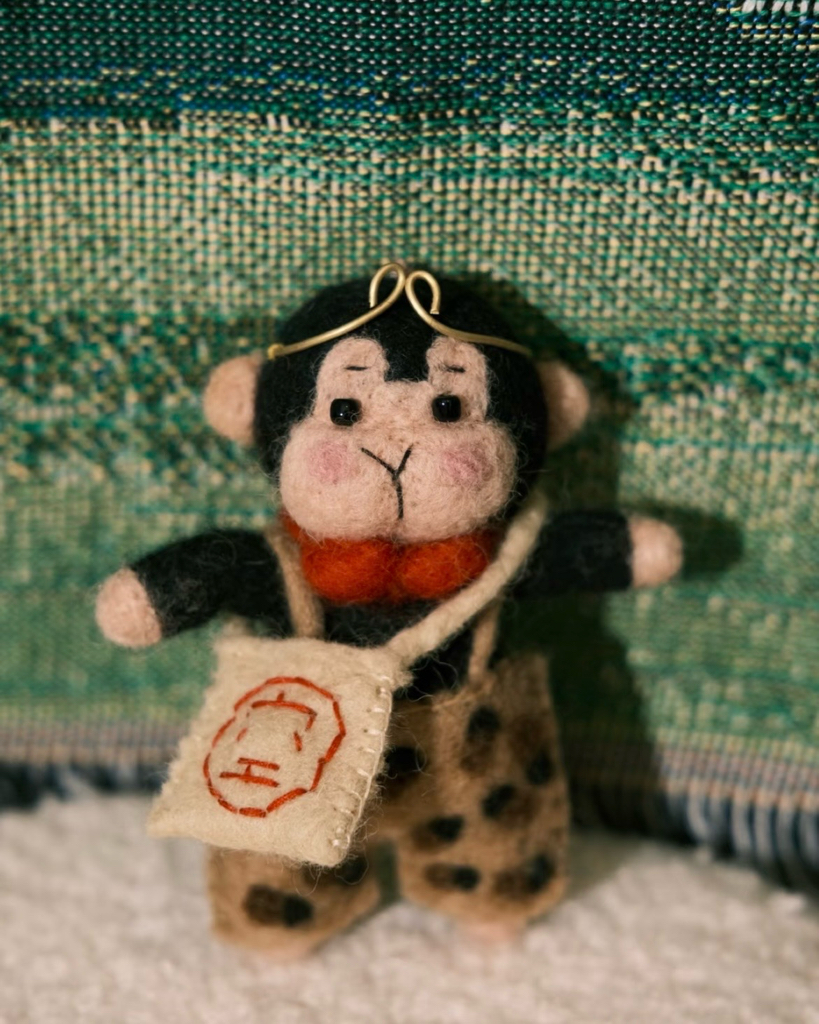 森林系治癒純手工羊毛氈動物掛件