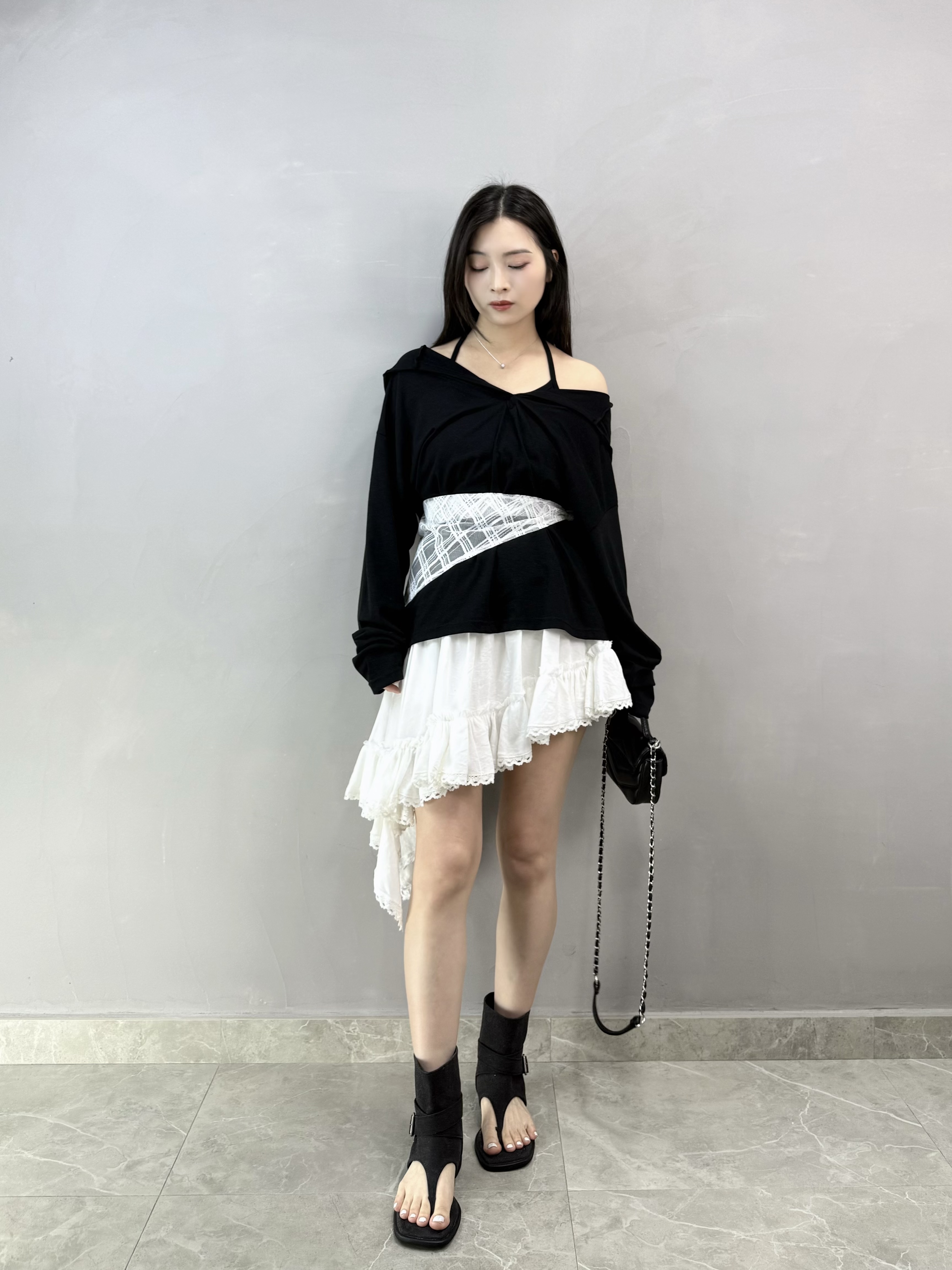 J81 有帽Top+吊帶 Set