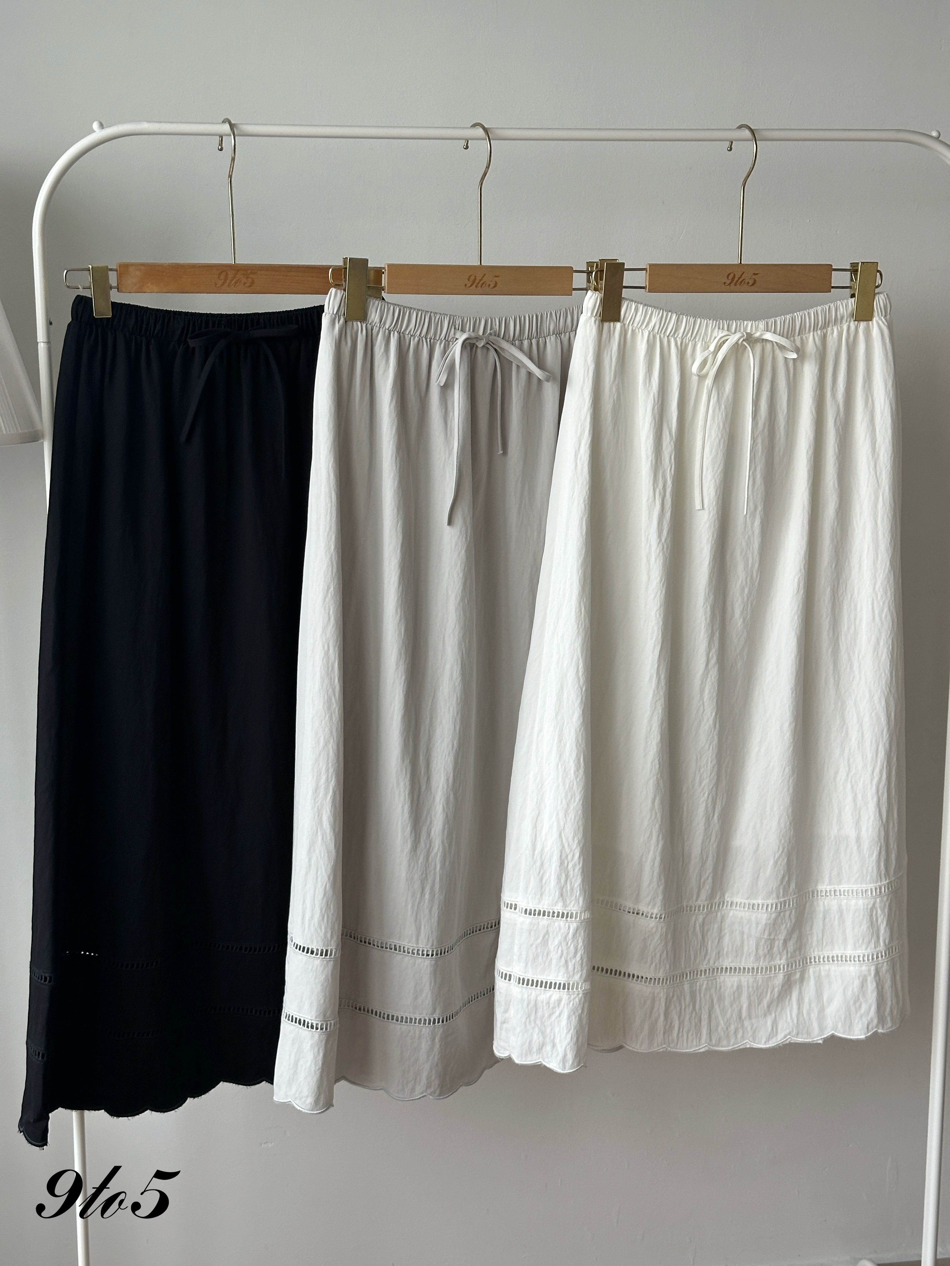 S1989 Drawstring Elastic Waist Long Skirt - 3 Colors 