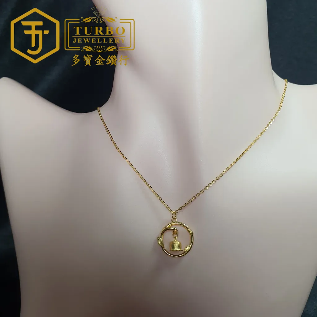 TURBO [999G] Polo Bellflower Necklace Polo间镂空铃兰花颈链