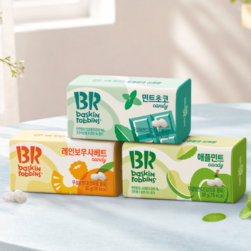 韓國 Baskin Robbins 31雪糕 經典口味薄荷糖 3種口味｜彩虹雪葩 / 蘋果薄荷 / 薄荷朱古力