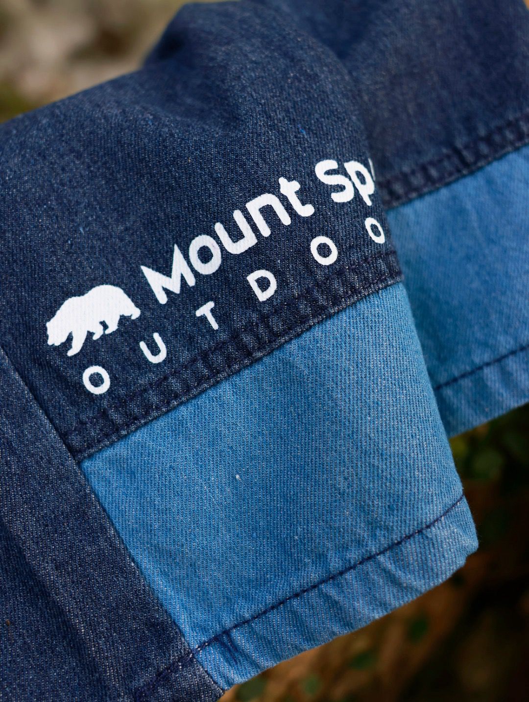 $88件。2件起$78件。山系撞色拼接牛仔短褲