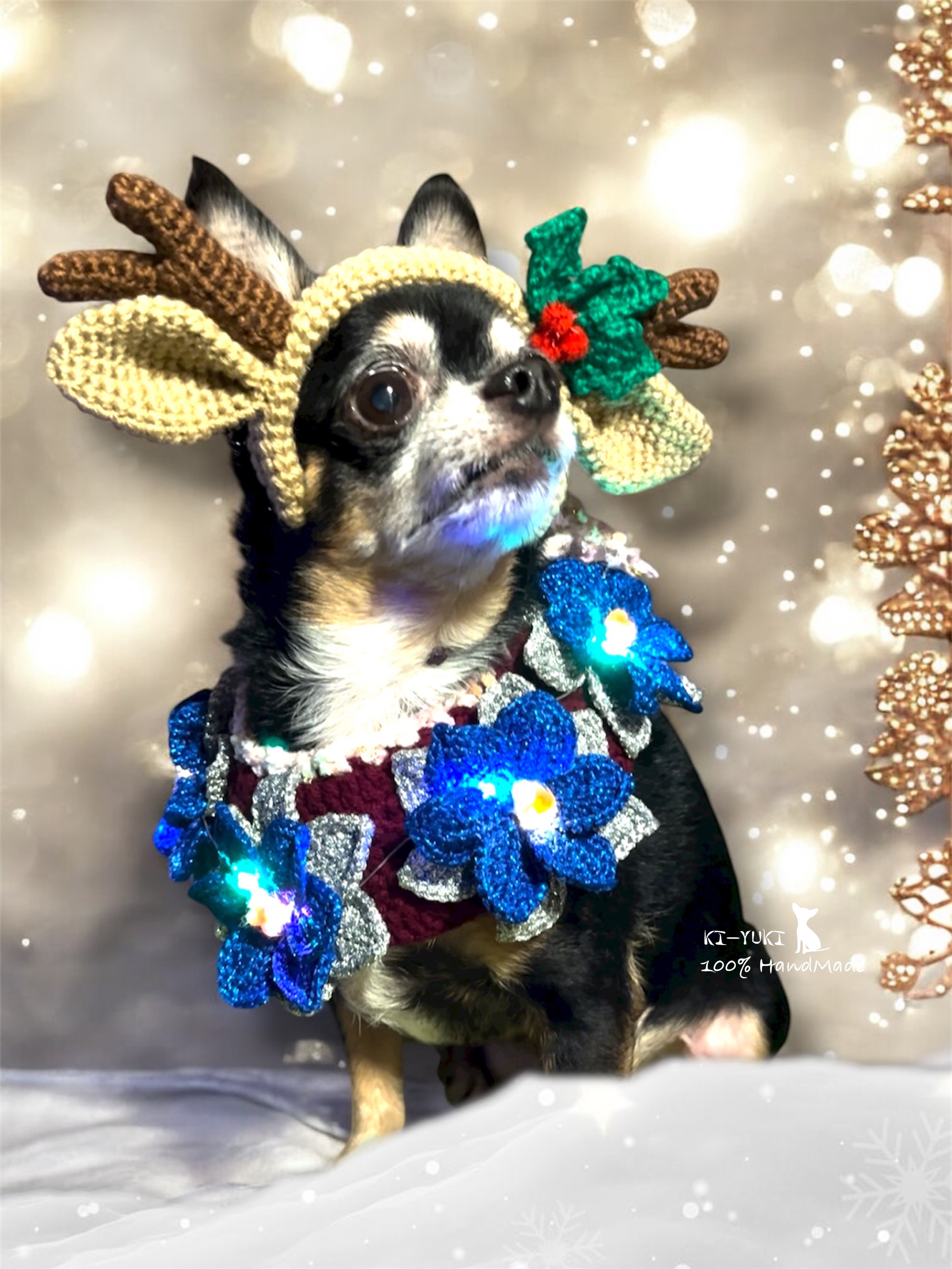 原創手作 聖誕禮物 寵物聖誕頸飾