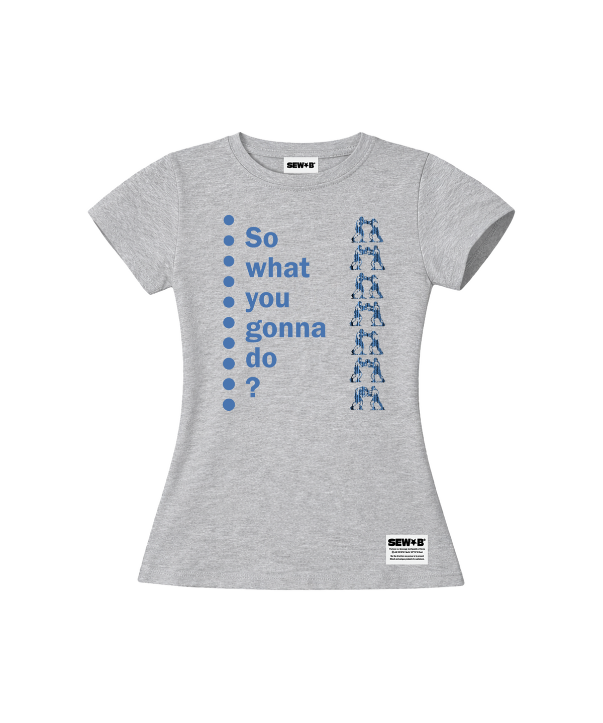 🇰🇷訂購｜SEW-B 26SS｜What so semi-cropped short-sleeve tee 4色 