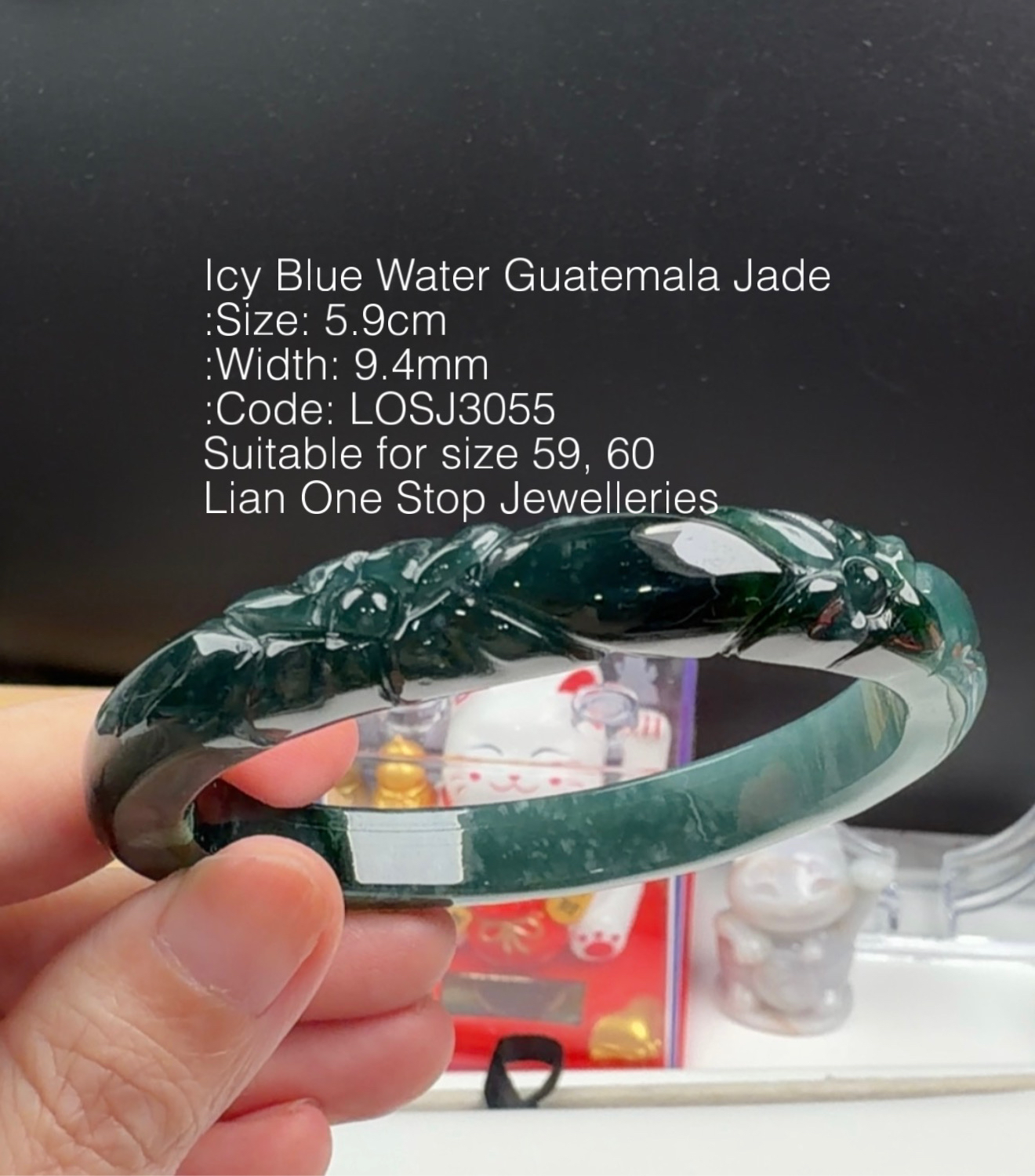 5.9cm Code: LOSJ3055 Icy Blue Water Guatemala Jade
