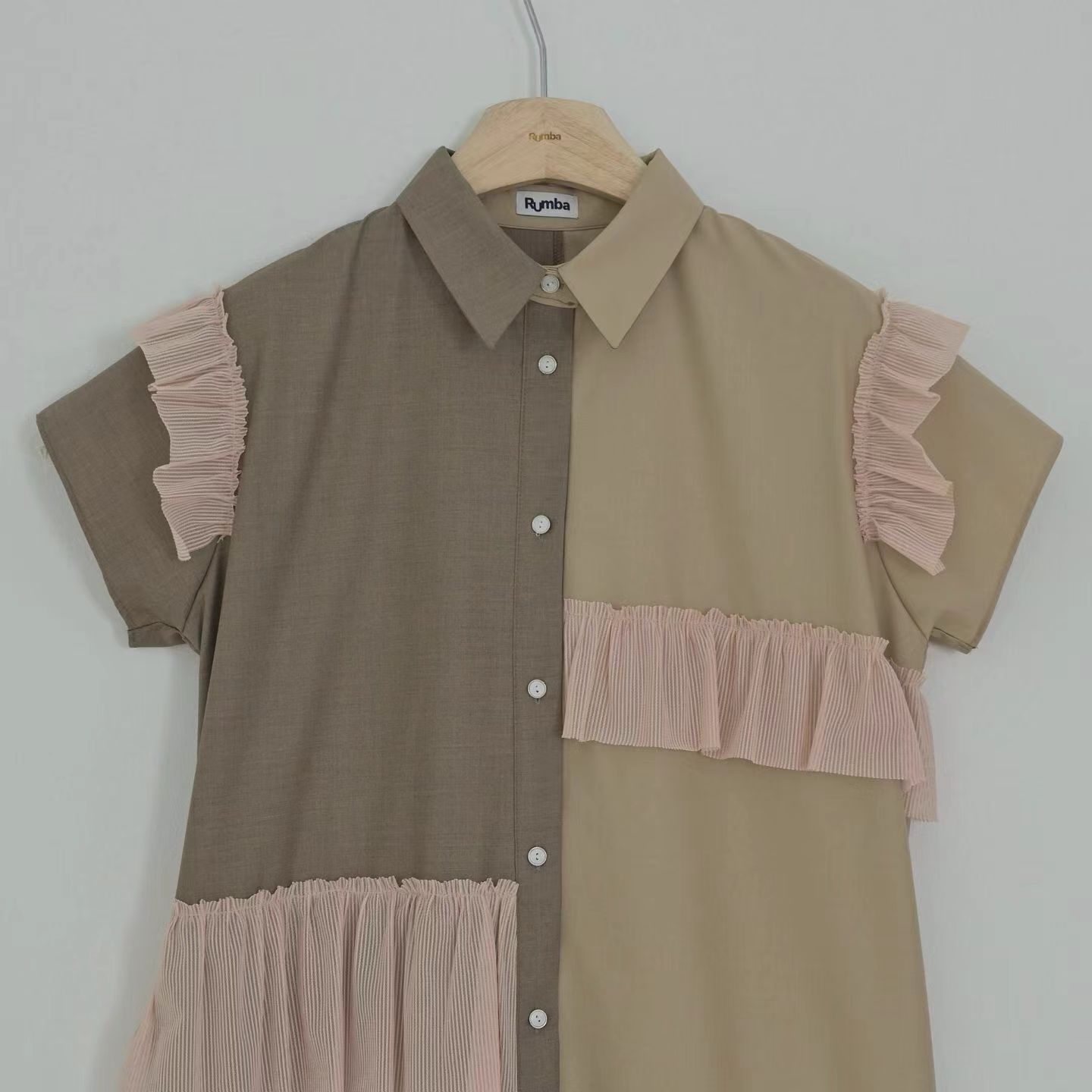 Rumba 拼色ruffle Ops 