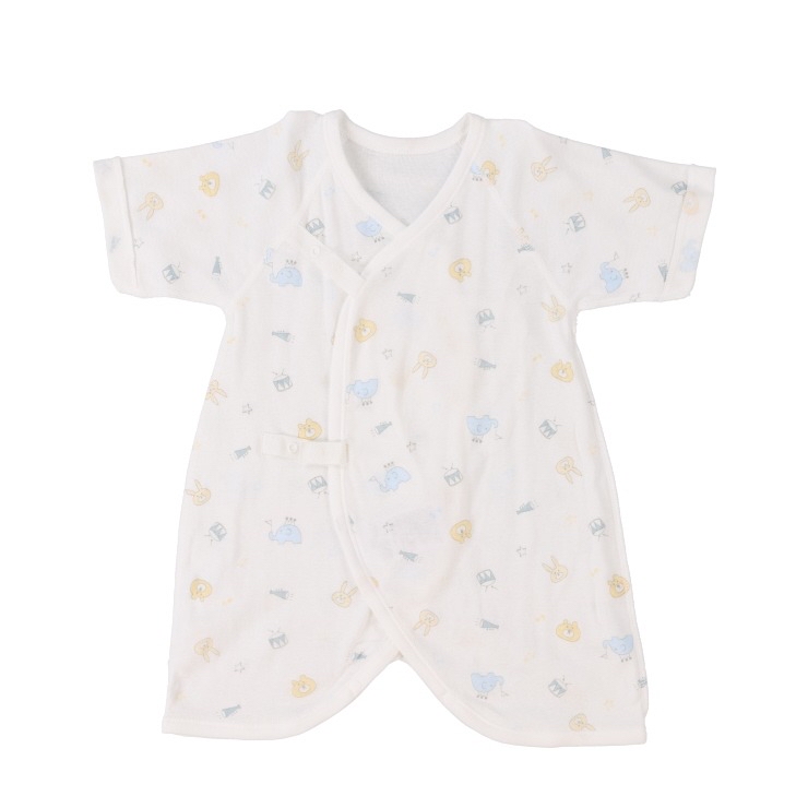 🇯🇵限量預訂 日本直送🇯🇵日本製淺藍色動物樂器印花新生兒純棉打底五件套