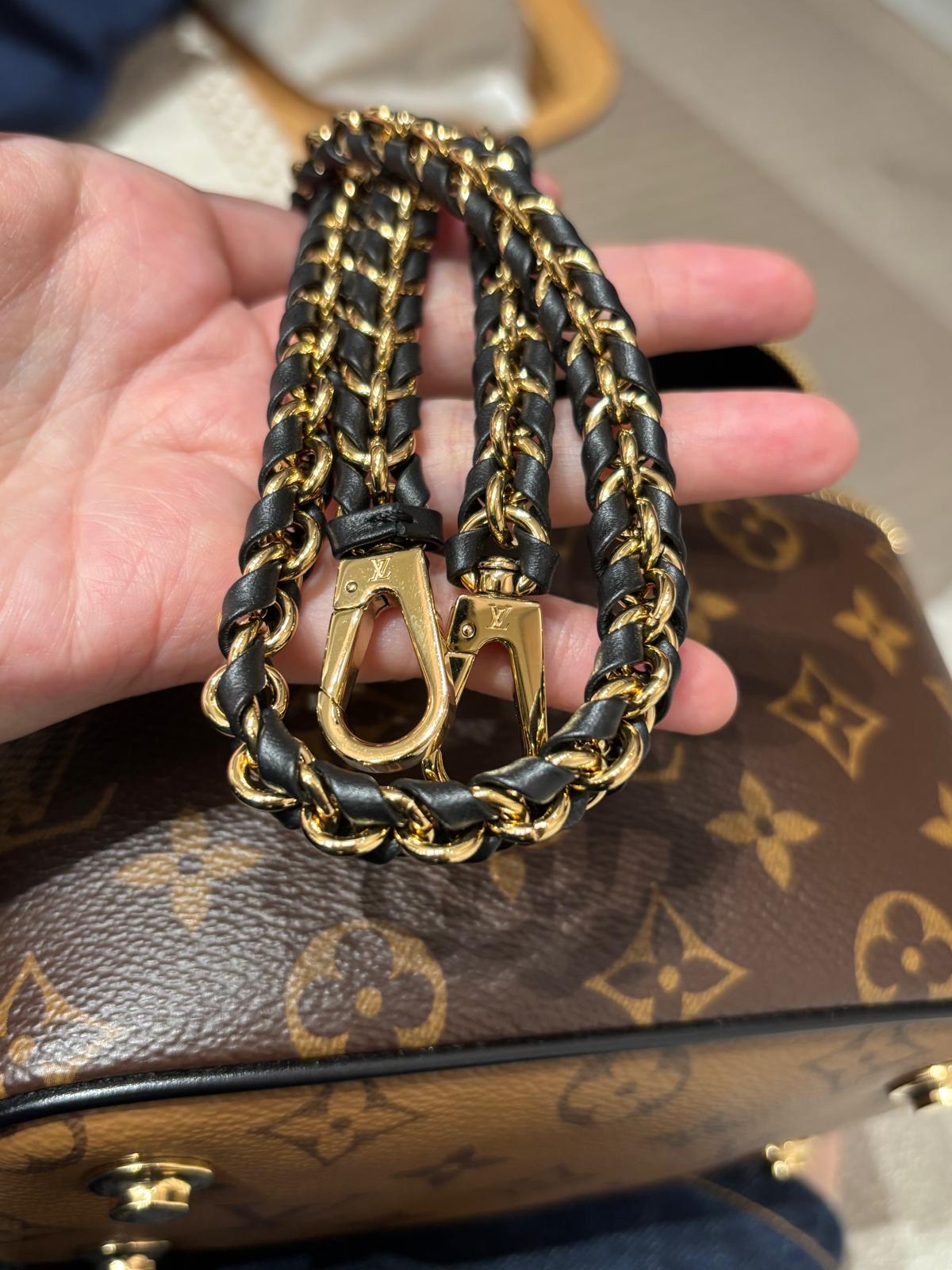 Lv vanity pm M45165 Reverse 2way bag  100%Authentic ,98%new  ✅key lock ✅dust bag