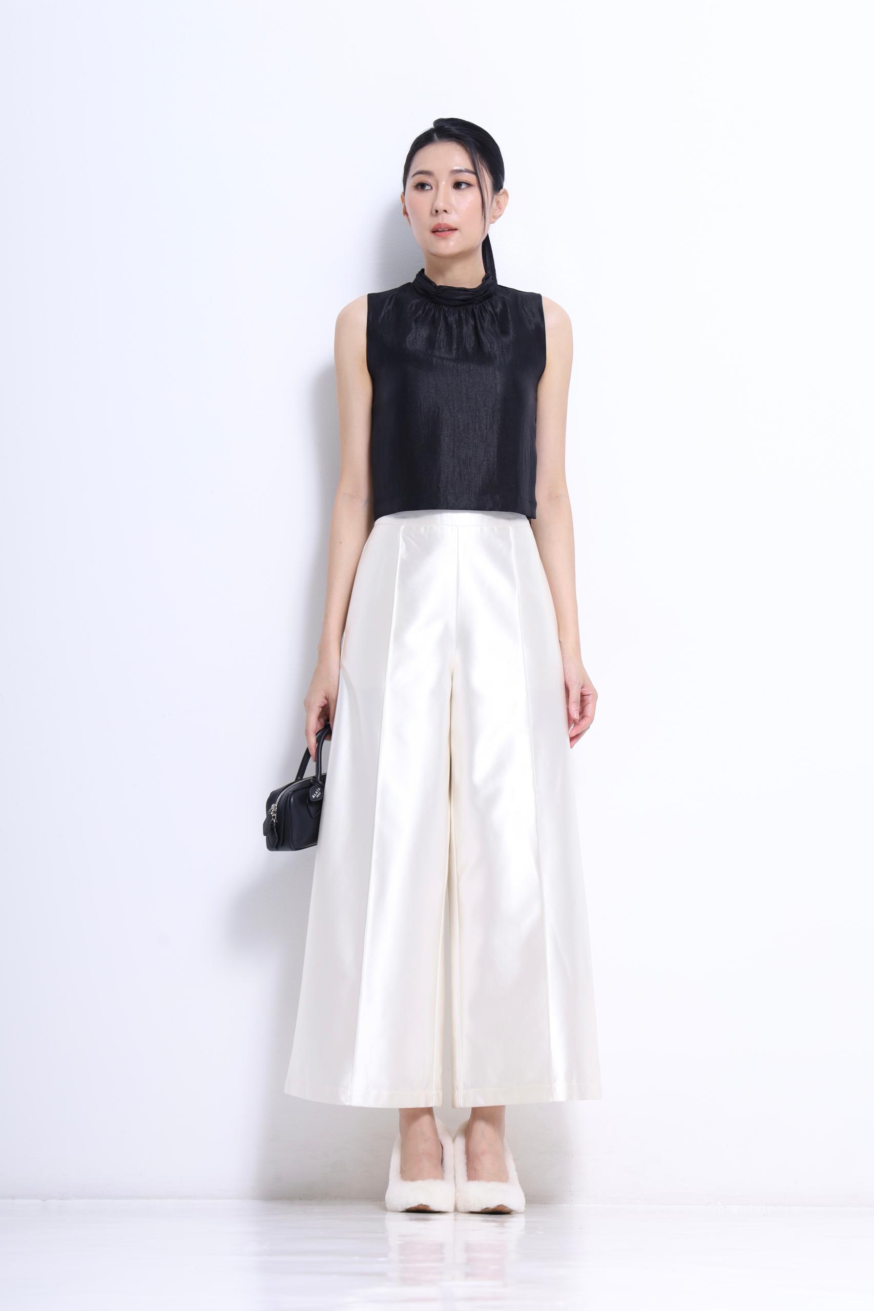 CP1656 Luxe Satin Wide-Leg Pants