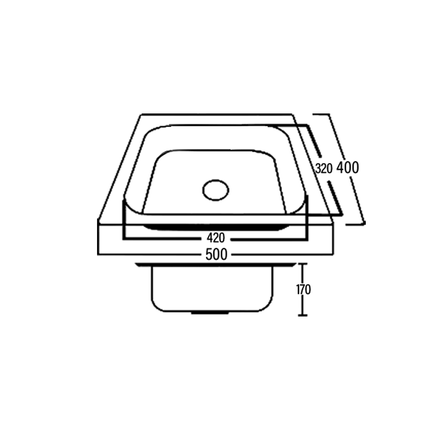 Rooney-Y Stainless Steel Single Bowl Kitchen Sink (5040#) W69-5040