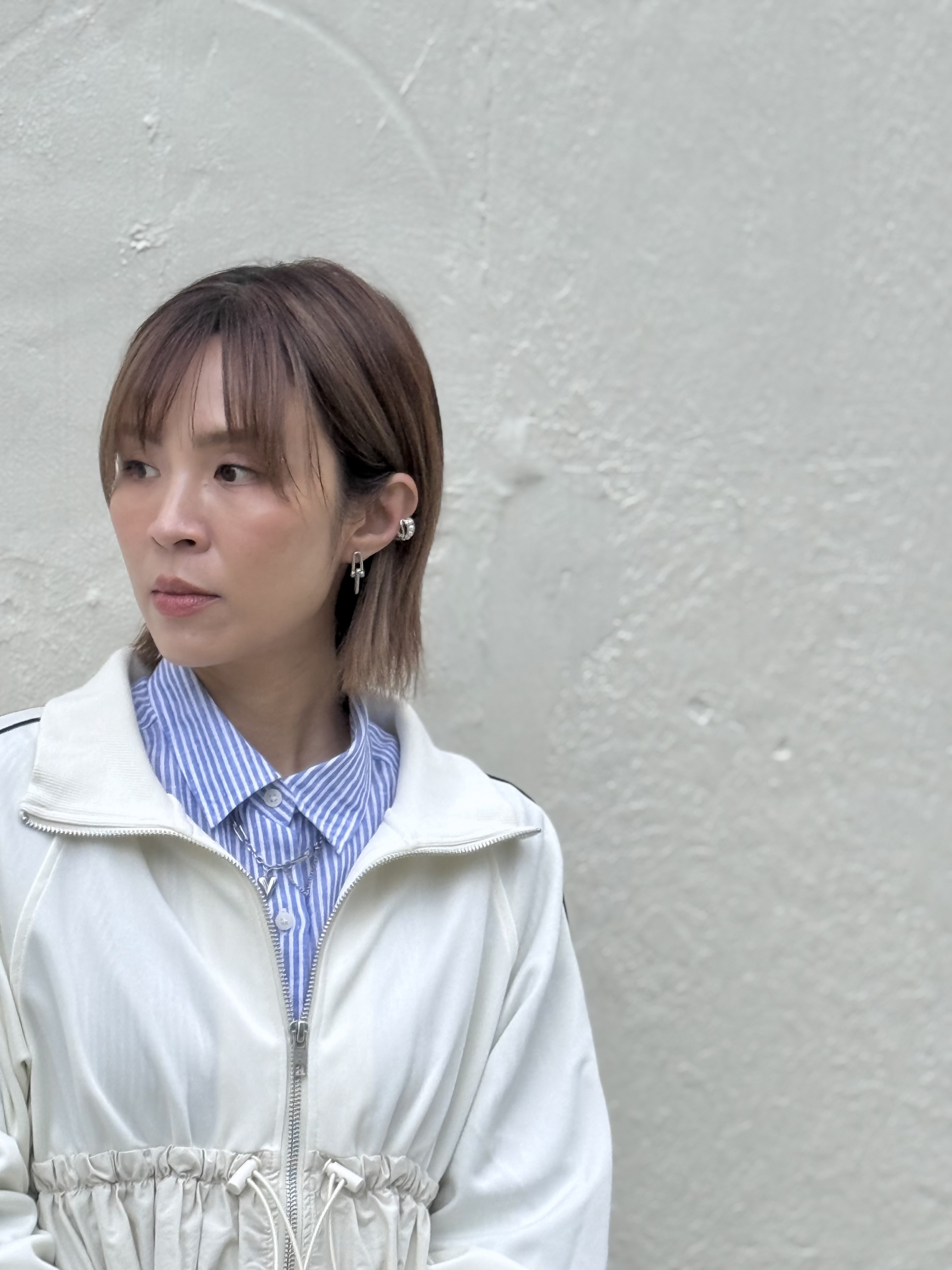 Sliver clip stainless earring