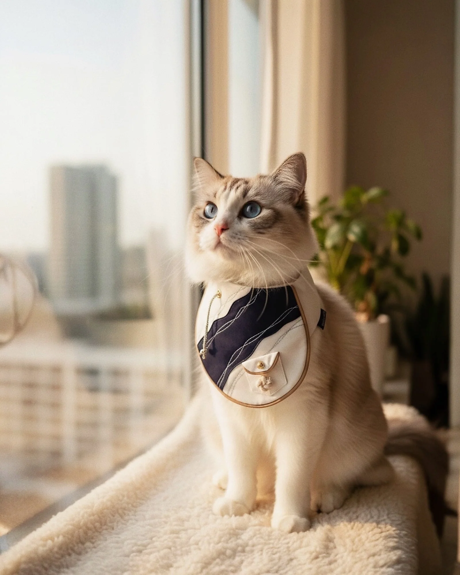 MOMOJI Antibes (2-French Riviera Blue) | Pet Neckwear