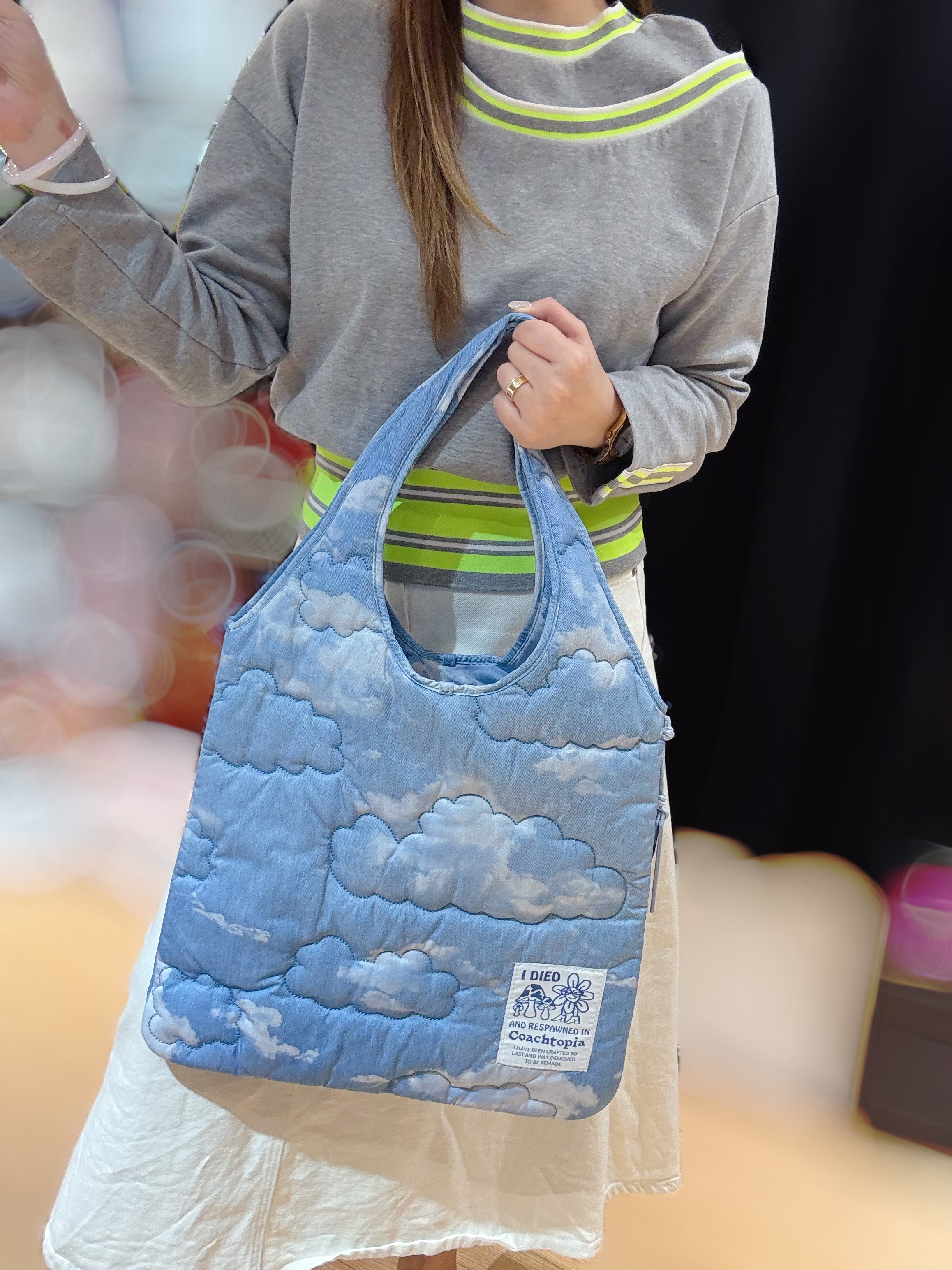 Coach loop flat tote blue