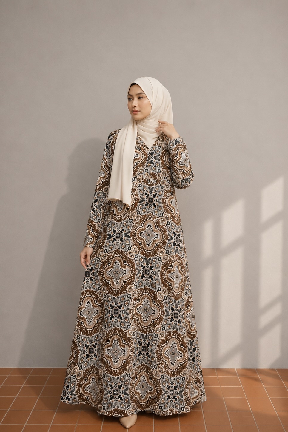 Linen Dress - Cinnamon