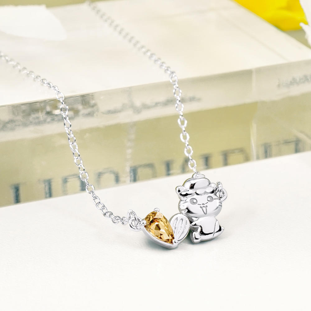 📦訂購 台灣限定 STORY 故事銀飾 X 三麗鷗 Sanrio Coro Coro Kuririn 經典系列 CK鼠 可樂鈴晶鑽純銀頸鏈