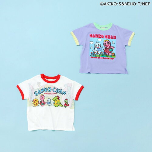 🆕【⭐訂購⭐】🇯🇵日本直送🌀#GankoChan 拼色綑邊袖 刺繡 短袖T恤［2款選］🌀 [ELDA-0266][260529]