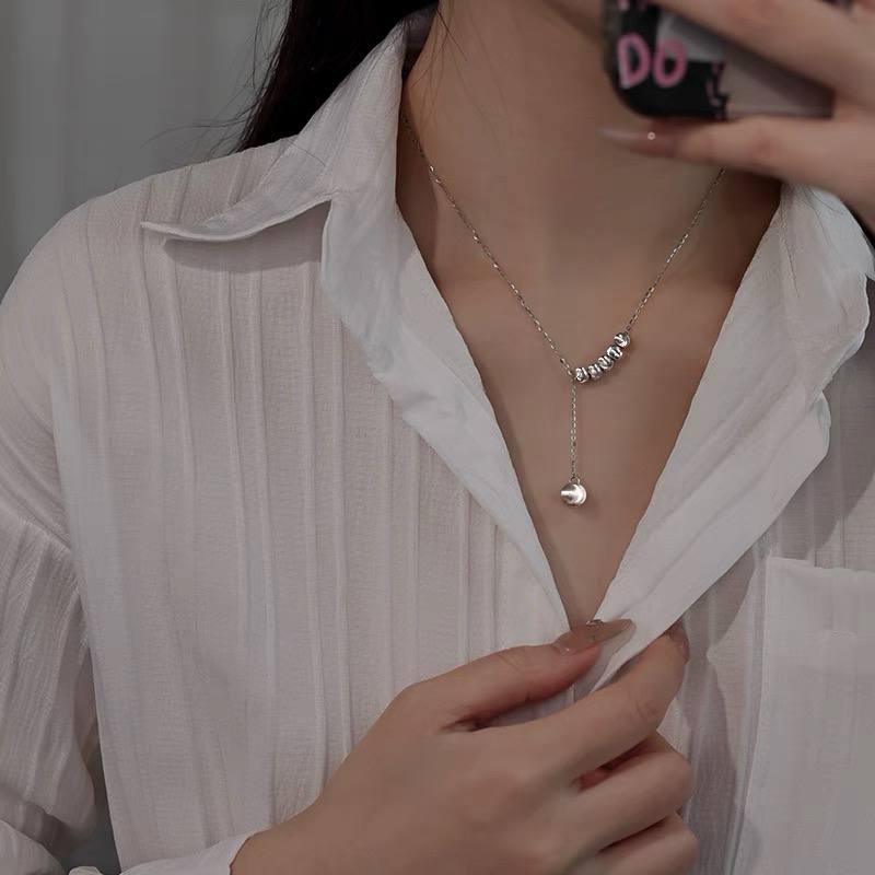 🆕极简银色小圆珠项链 🇨🇳
