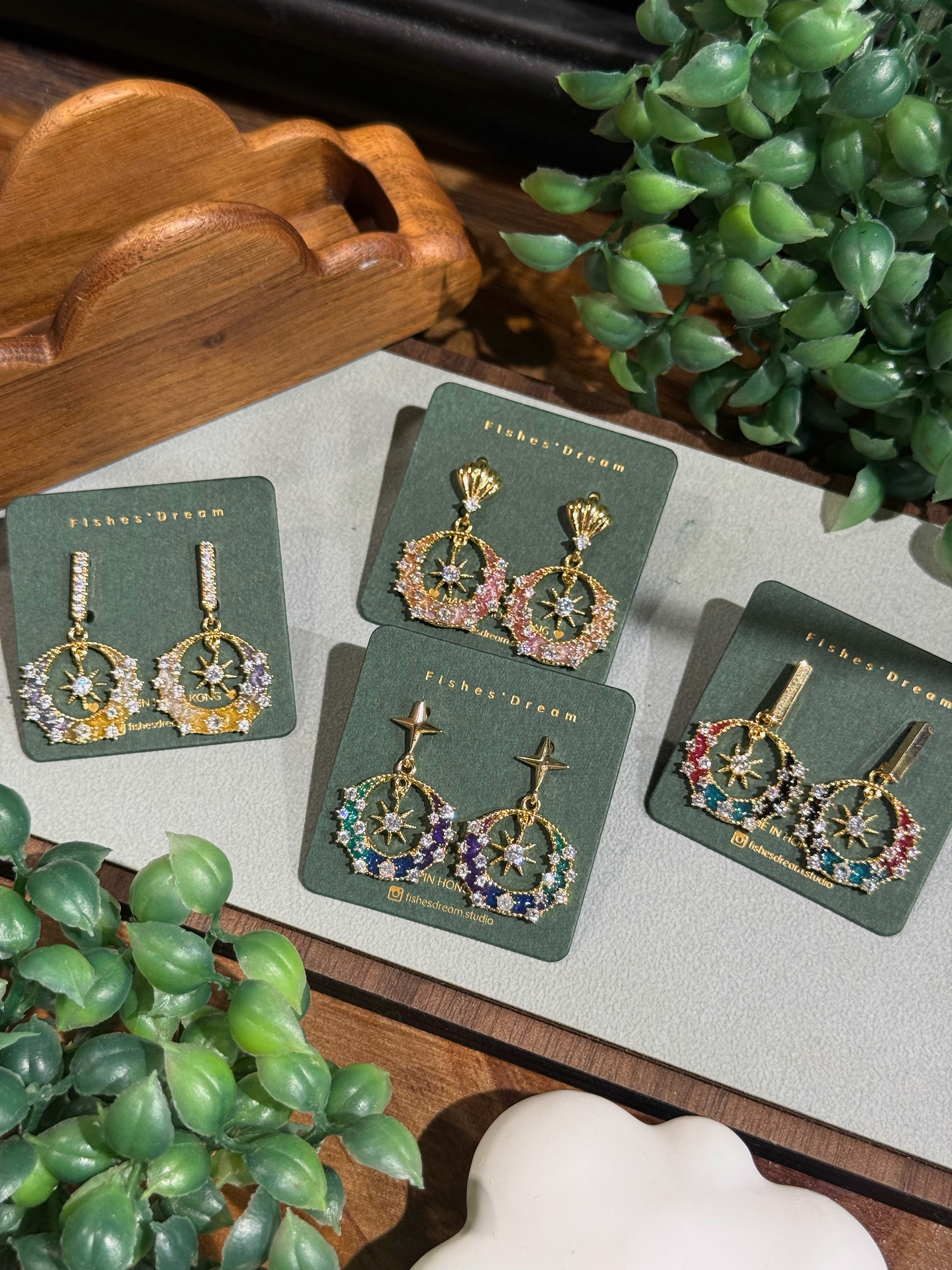 北極星 North Star Dangle Earrings | 垂墜款耳環