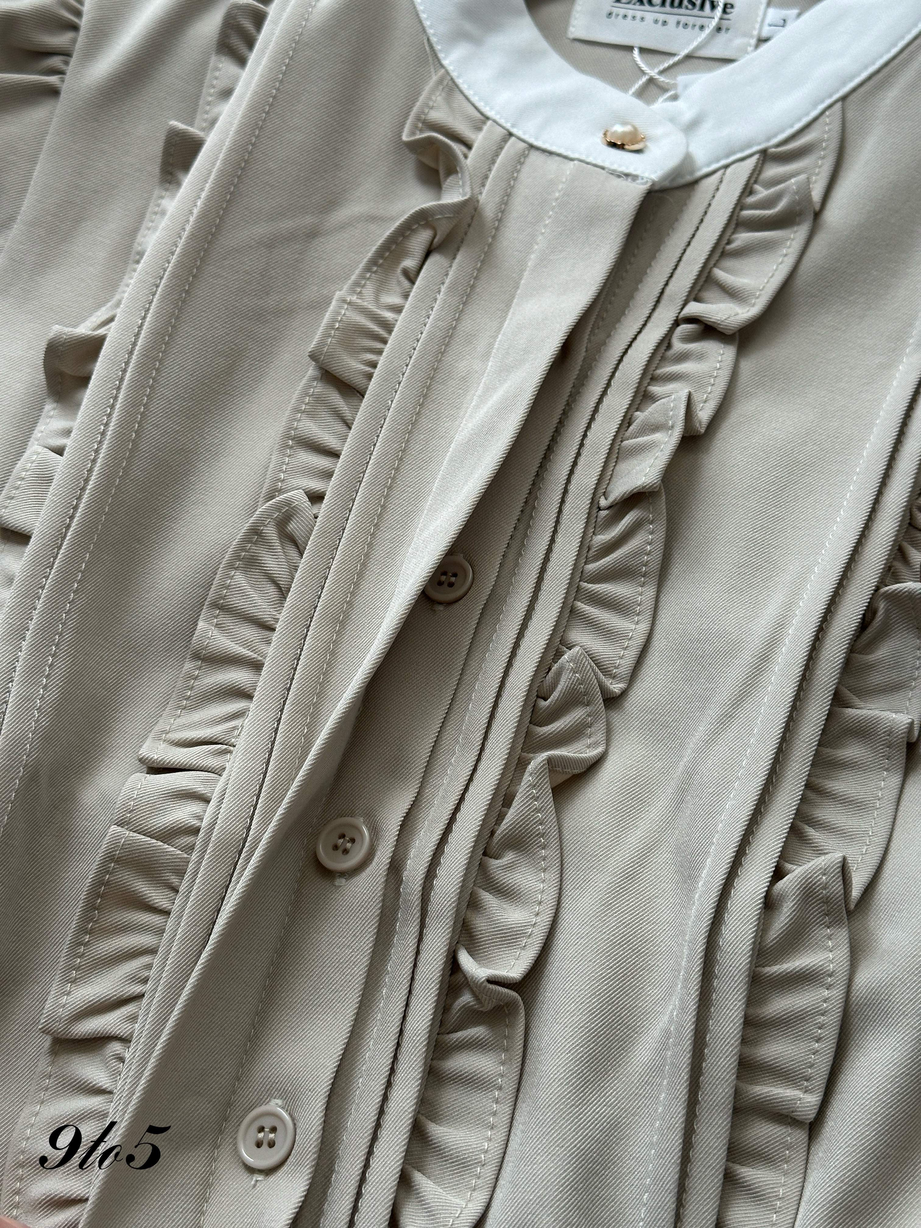 T4001 Puff Sleeve Collar Top - 4 Colors 