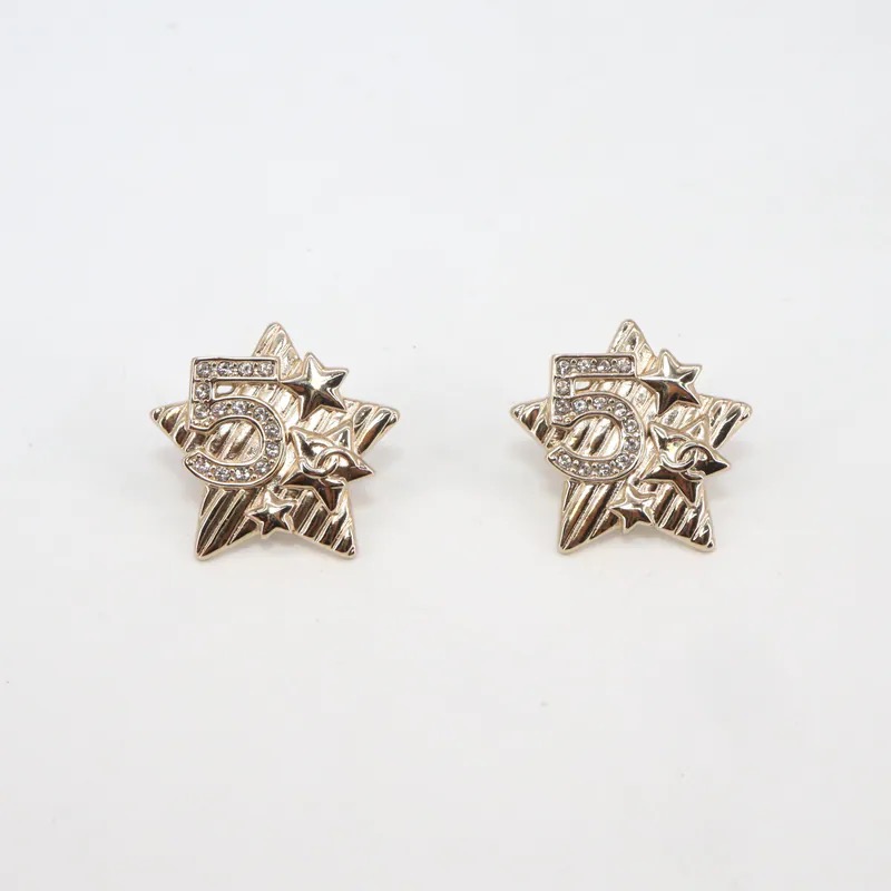 Chanel No.5 Coco Mark Star Motif Piercing Earrings