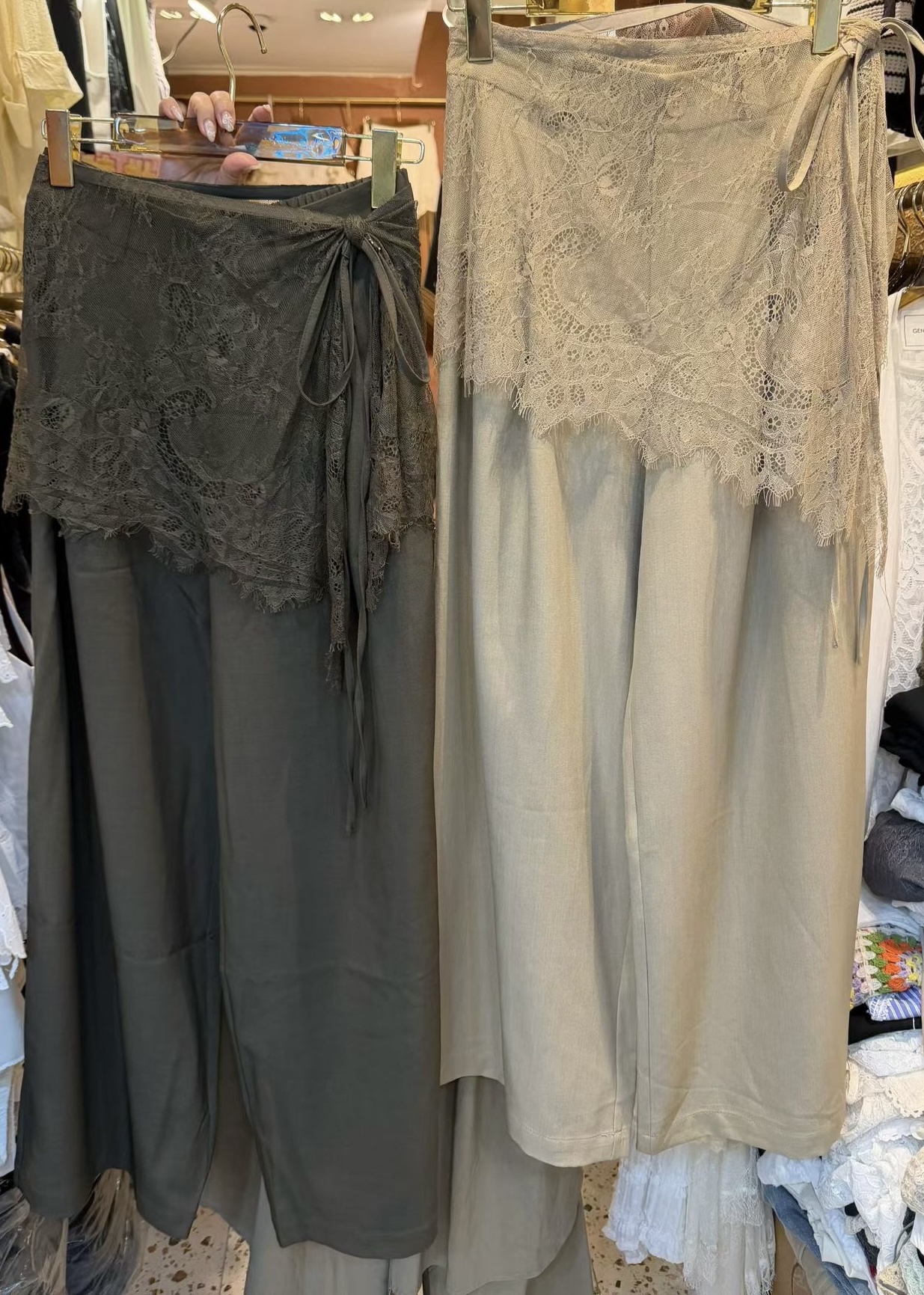 免燙西褲+lace 巾 Set