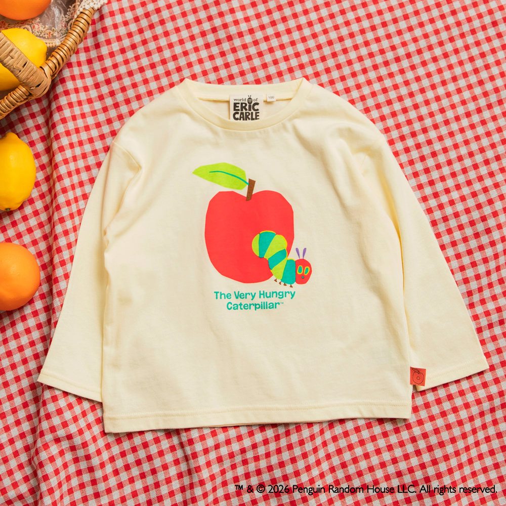 🆕【⭐ 訂購⭐】🇯🇵日本直送 #TheVeryHungryCaterpillar 繪本印花 純棉 長袖T恤［2款選］🌀[ELHA-0090][260924]