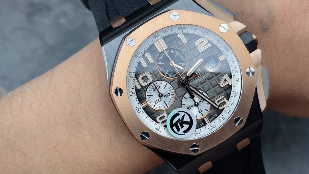 爱彼皇家橡树离岸型计时码表玫瑰金