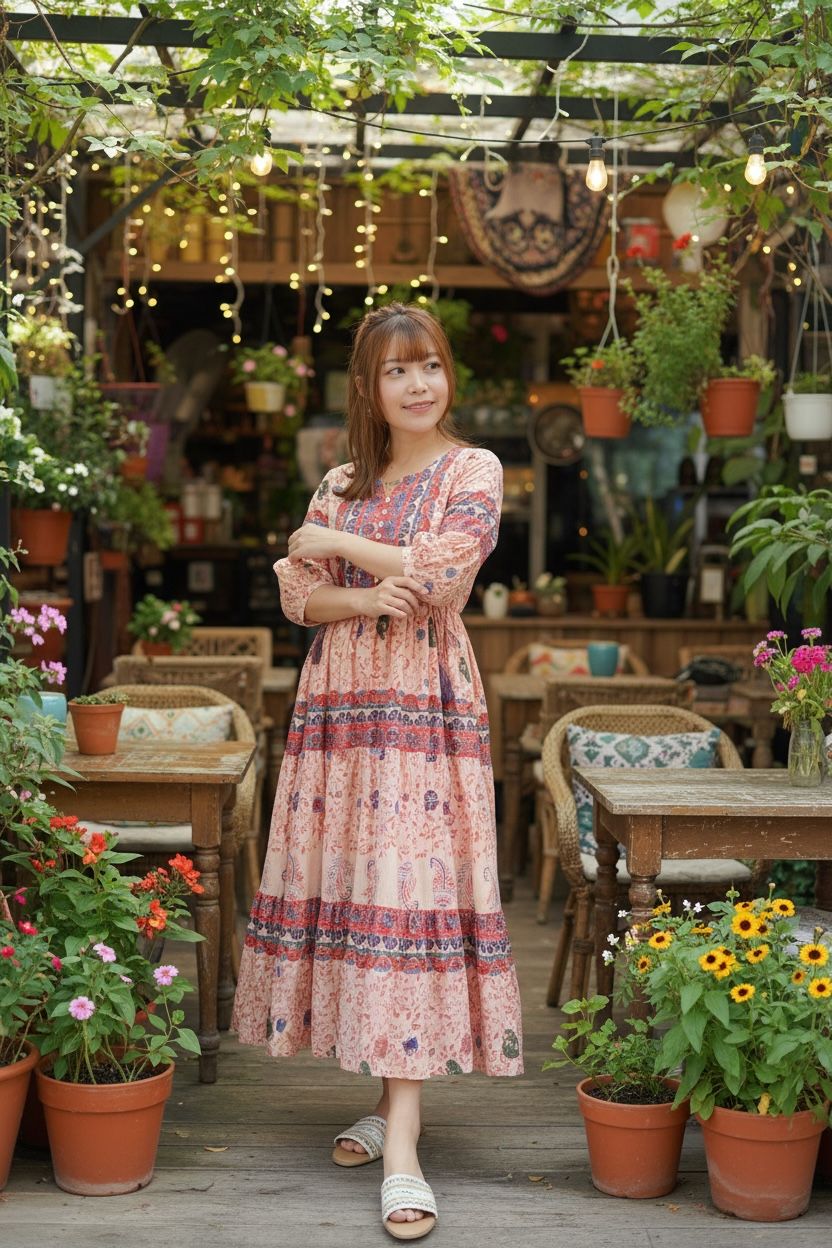 #1520 Pink Cottage 3-Cake Tier 4-Rope OP