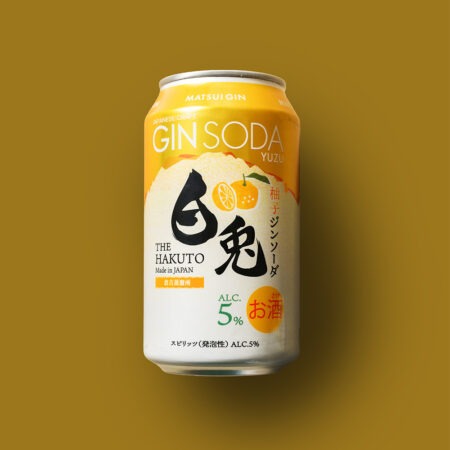 松井酒造 - 白兔 GIN SODA 柚子  Matsui Gin The Hakuto Gin Soda Yuzu (1 x 24 x 350ml)