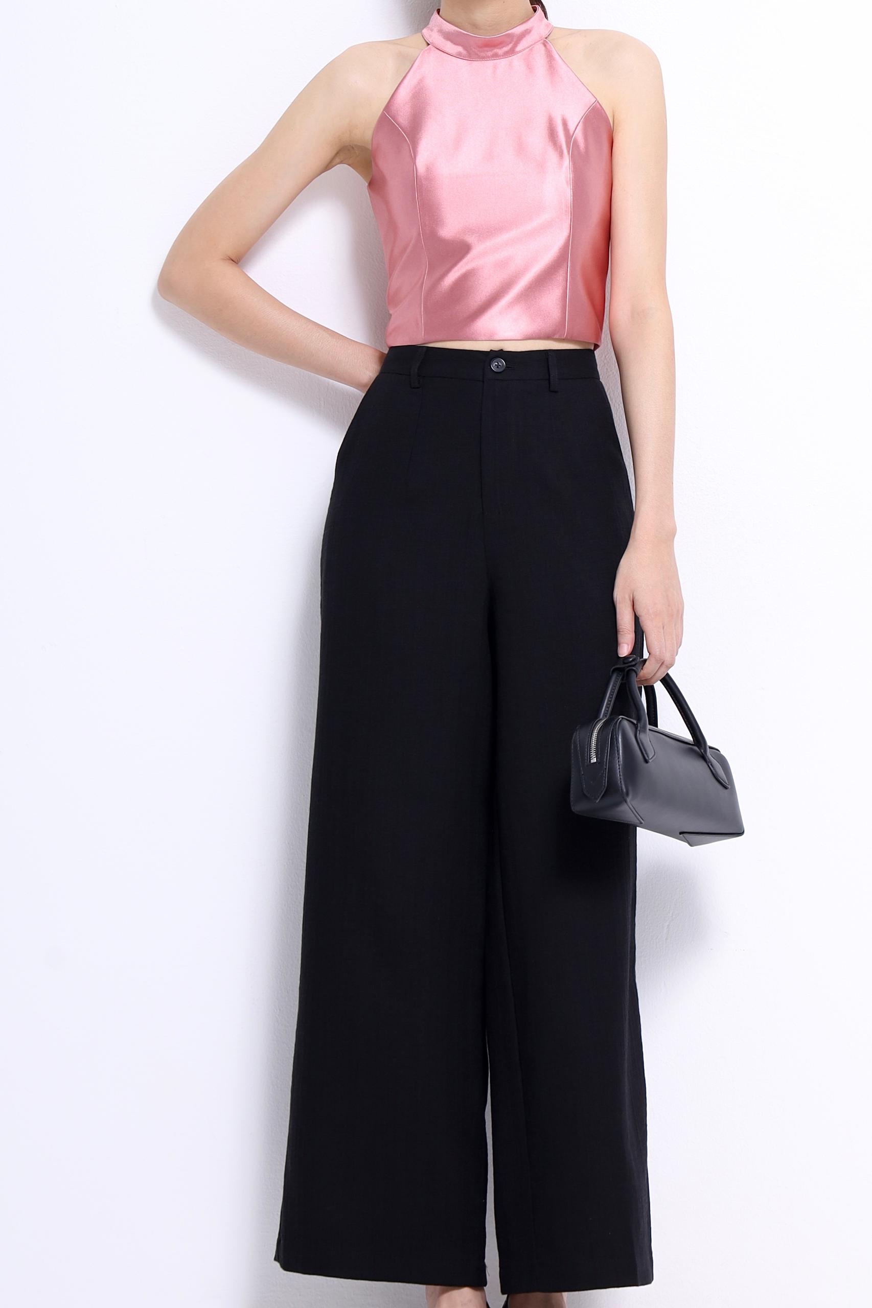 CB2729 Celeste Satin Halter Top